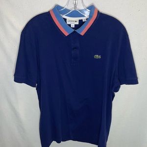 Lacoste Pima Polo with Colorful Collar